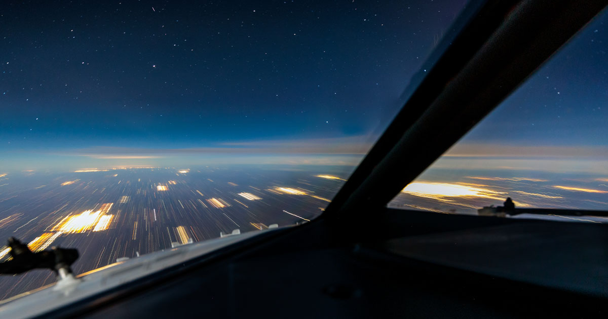 Airplanes Flying At Night