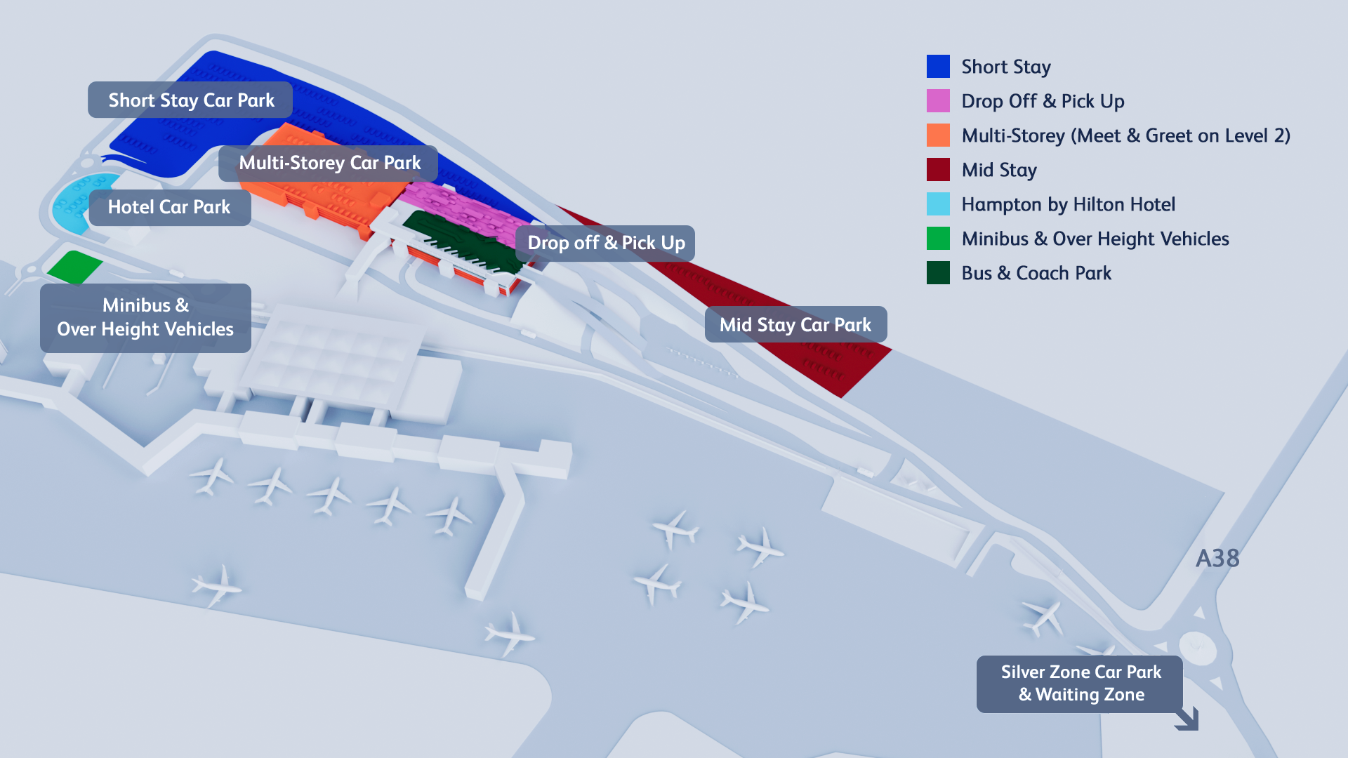 Bristol Airport Car Park Map